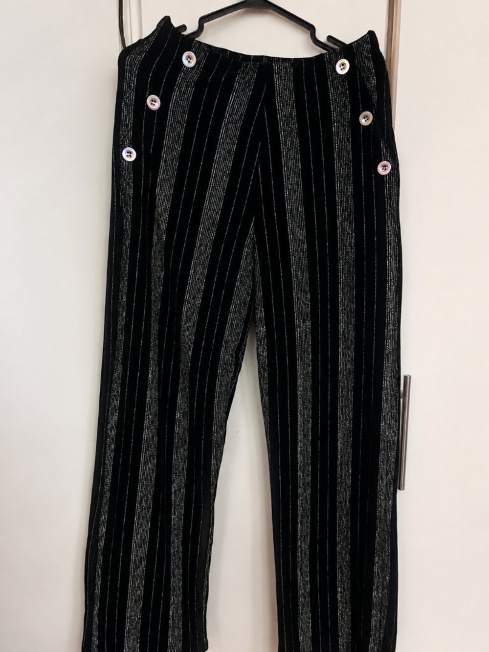 Midnight Glam — Pantalon rayé scintillant